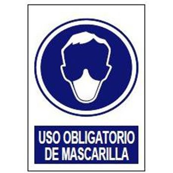 CARTEL SEÑALIZACION "USO OBLIGATORIO MASCARILLA"