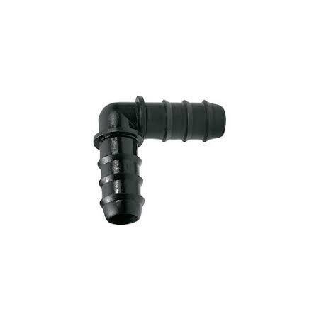Codo 90º PE Estriado D. 12 mm: Un accesorio esencial para sistemas de riego y conducción de agua, especialmente en aplicaciones
