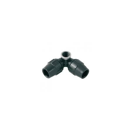 El CODO 90° PE con rosca lateral 1/2" (32 mm) es un accesorio esencial para instalaciones de riego de precisión.