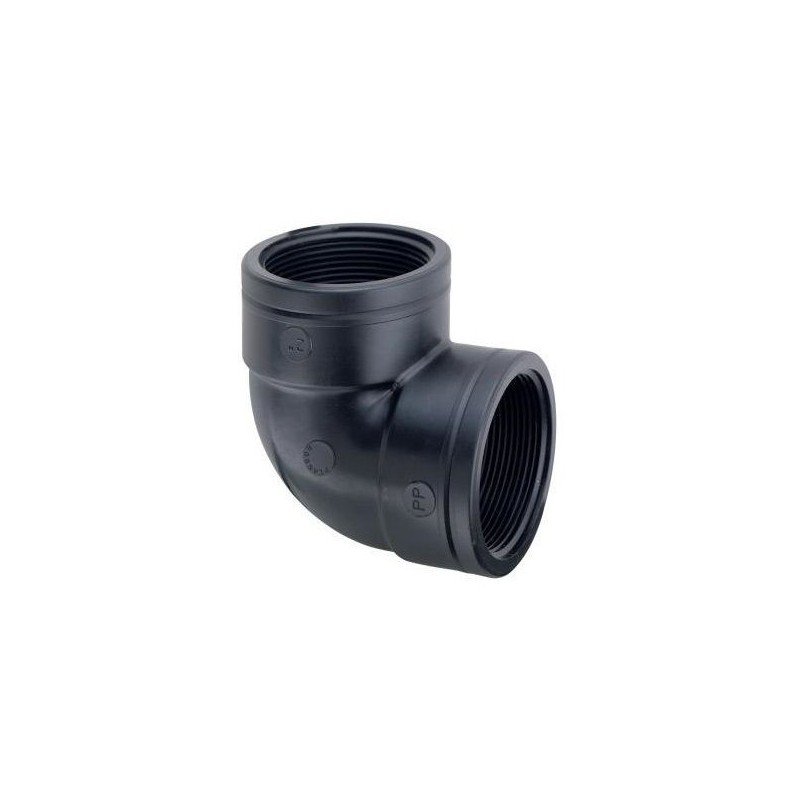 CODO 90° PE ROSCADO H-H D. 1½" AENOR: Conexión angular profesional para sistemas de riego a presión. CODO 90° PE ROSCADO H-H D. 1½" AENOR: Conexión angular profesional para sistemas de riego a presión.